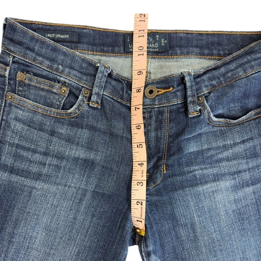 Lucky Brand Sweet Straight Jeans Womens 2/26‎ Dark Wash Blue Denim Stretch Jeans